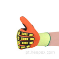 Hespax Nylon Nitrile Anti-Cut Anti-Impact Construction Glove